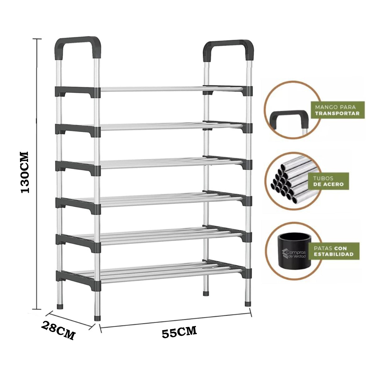 Organizador Rack Calzado Zapatero 6 nvel