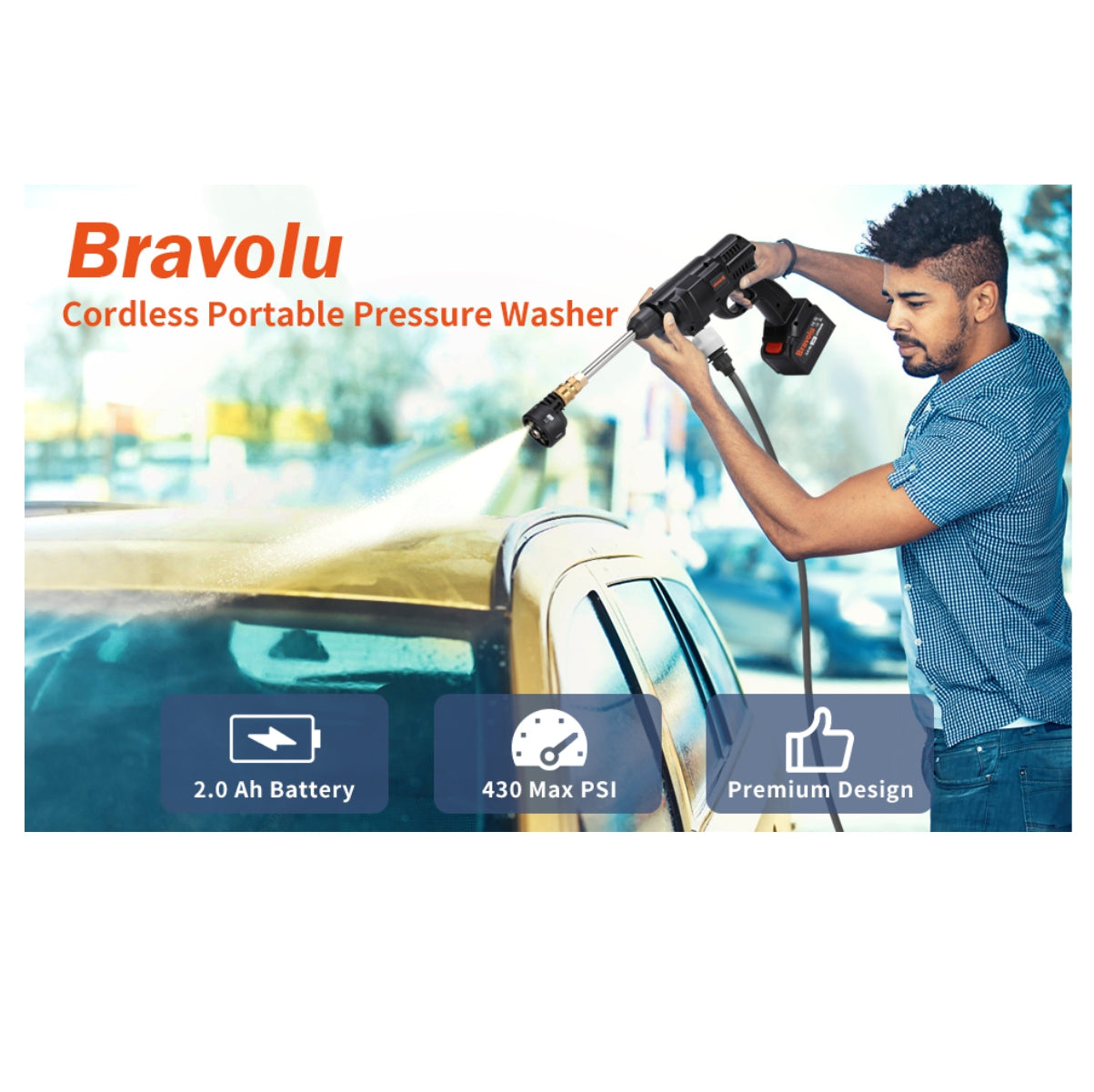 Hidrolavadora 6 chorros mas accesorios