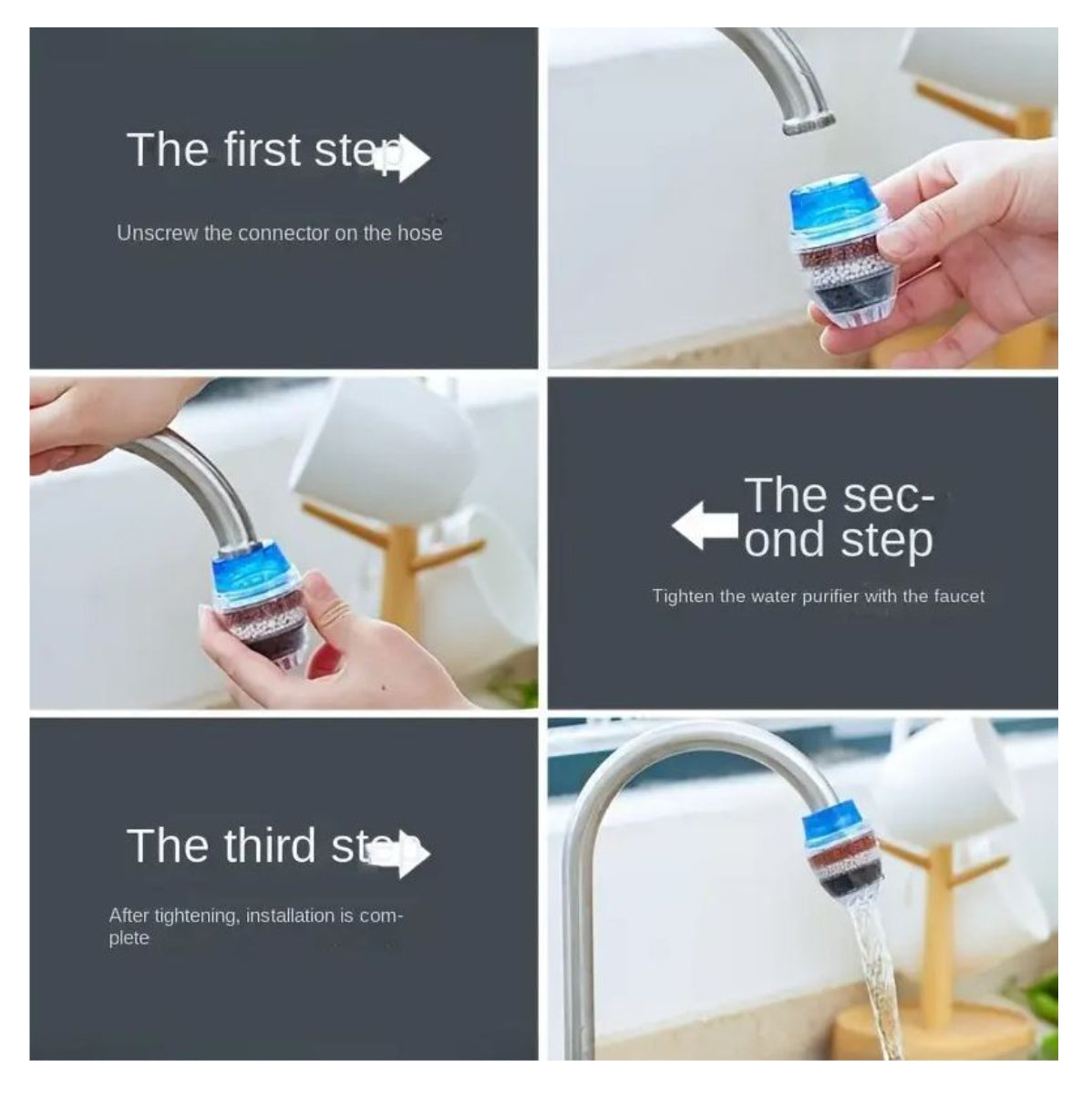 Filtro grifo Purificador Agua 3 Niveles