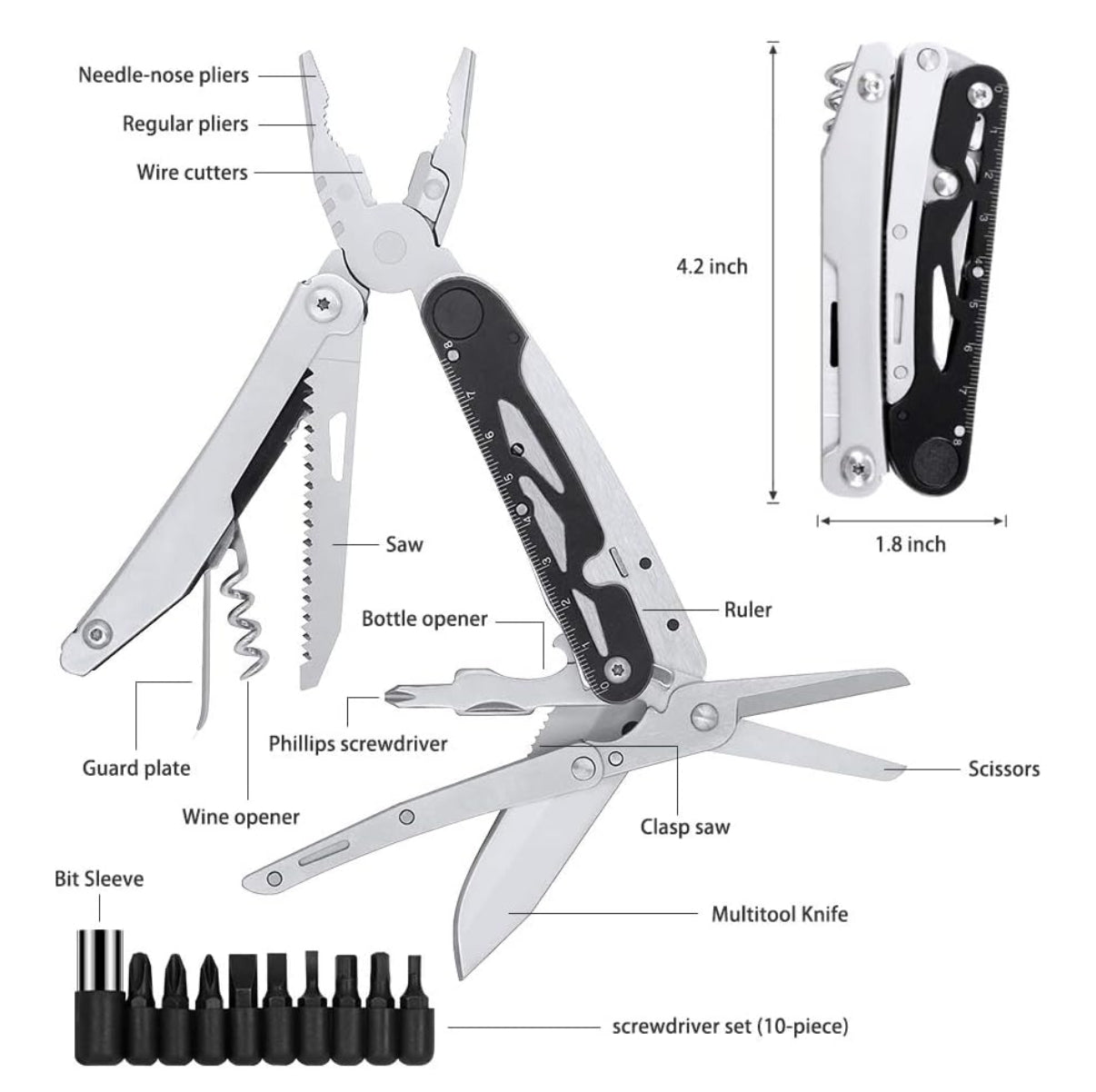 Multiherramienta bolsillo 21 en1 Camping