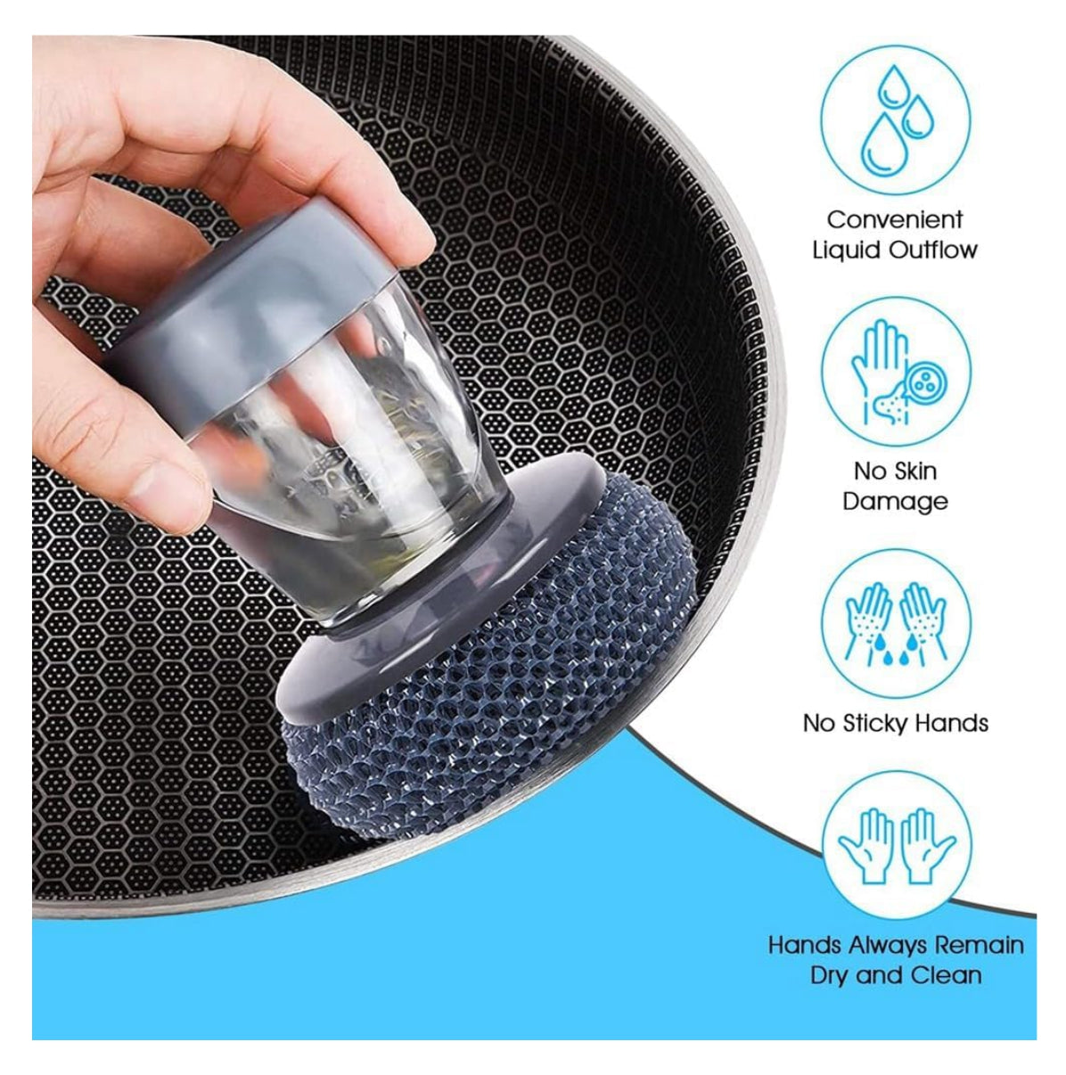 Cepillo Dispensador Jabón Loza Brillo